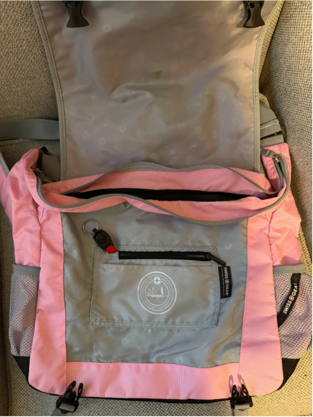 Women's Swiss Gear Laptop Bag One Size Pink and Grey
